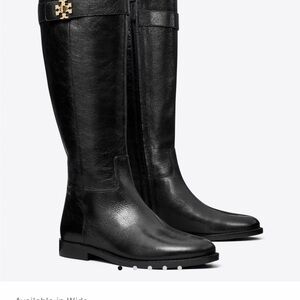 Tory Burch Black Turnlock Riding Boots